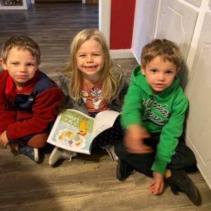 Mike's Kids Reading One Wants to be a Letter Square